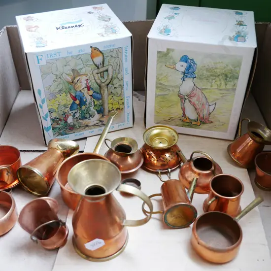 small copper miniatures, Beatrix Potter tissues