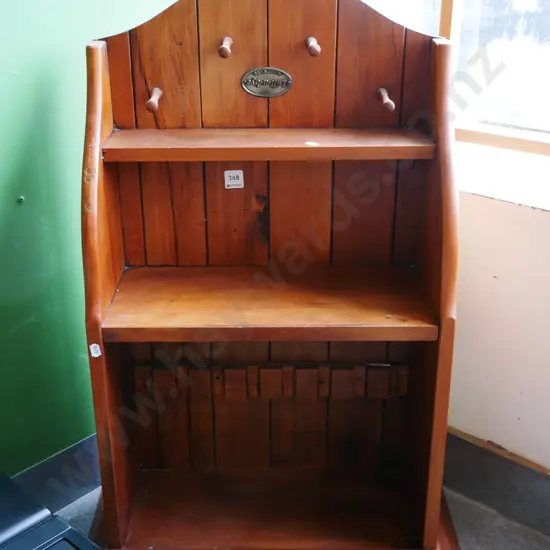 pine wall mounted shelf unit