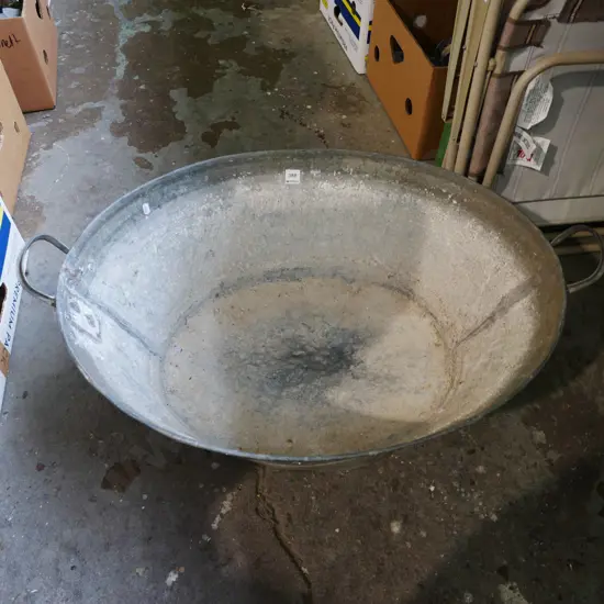 large galvanised tin bath