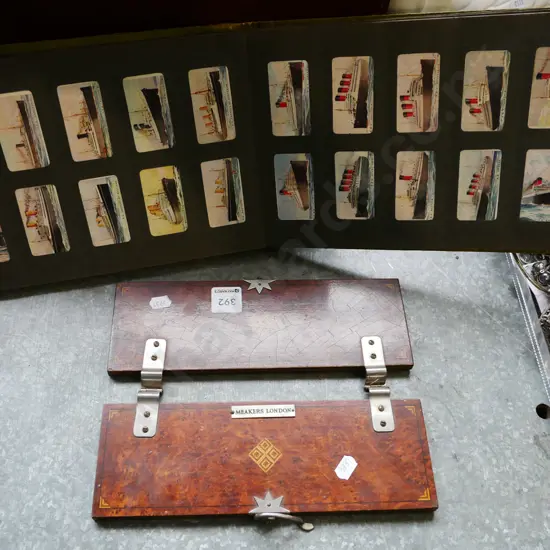 tie press, 3x Castles cigarette albums