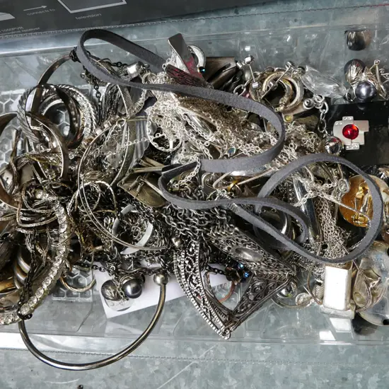 tray; costume jewellery