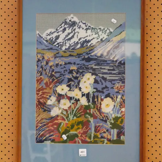 framed needlework - Mt Cook