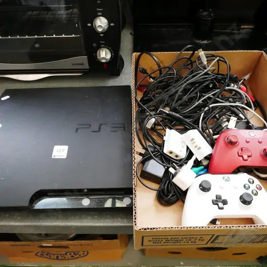 PS3 console and accessories , X-box controllers