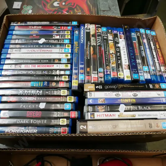 box of blue-ray DVDs