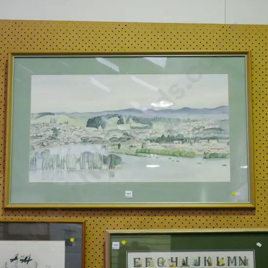 framed watercolour - Balclutha