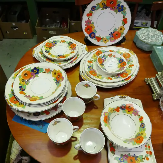 Grindley Ivory ware plates, bowls, cups