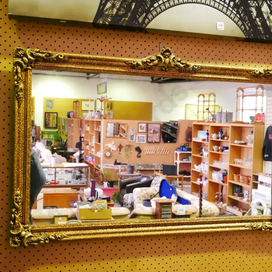 gilt framed wall mirror