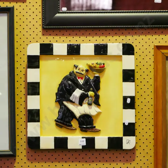 ceramic wall tile, waiter