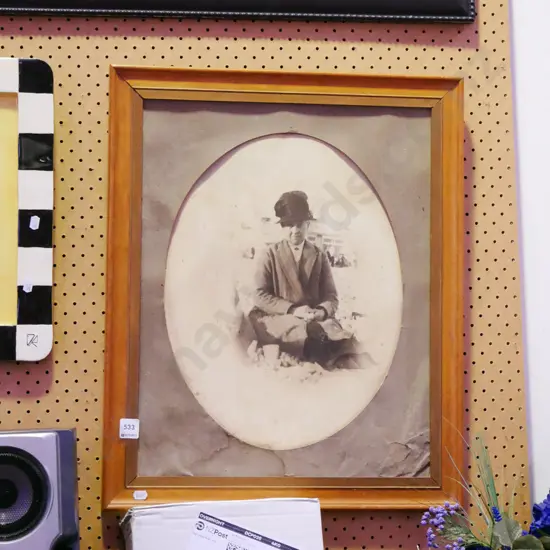 framed photo print - woman - poor condition