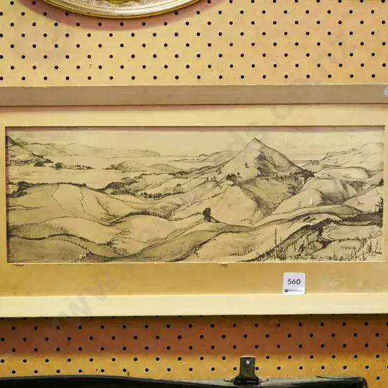 stained and faded HV Miller Hereweka print