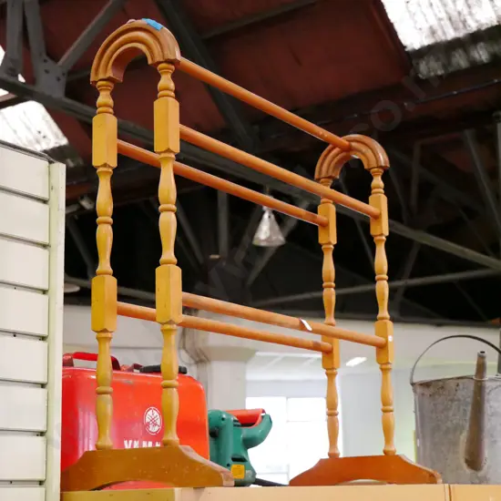 wooden towel rail