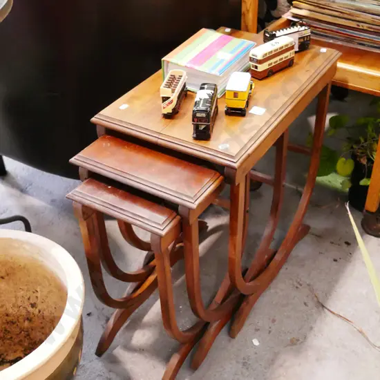 bentwood nest of 3 tables