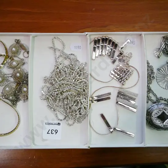 tray of costume jewellery