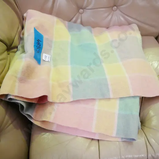 checked woollen blanket