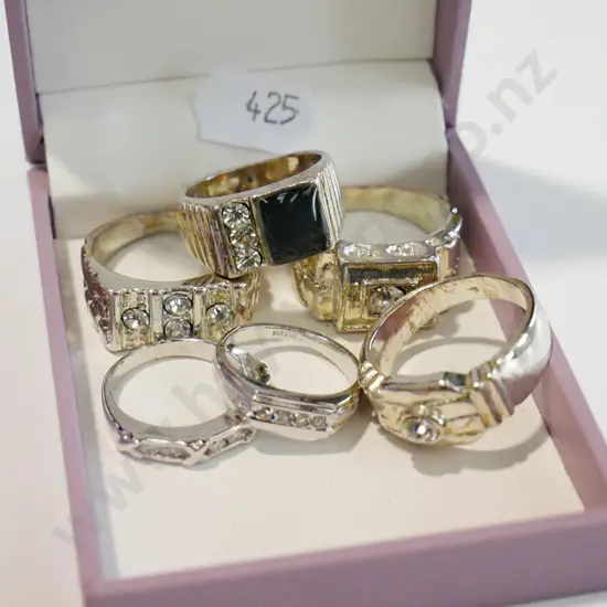 box of 6x dress rings