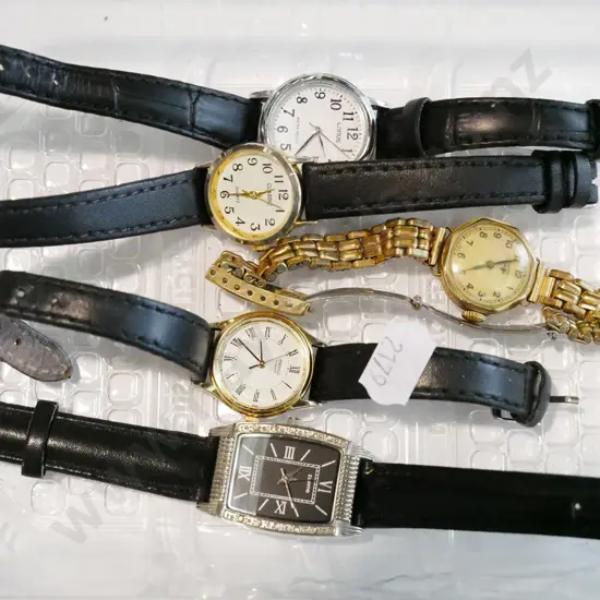 tray of wristwatches