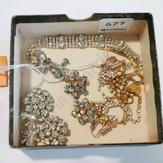 small box of costume jewellery