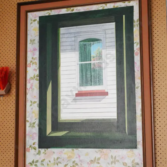 Valerie Webb 1982 - framed acrylic - windows
