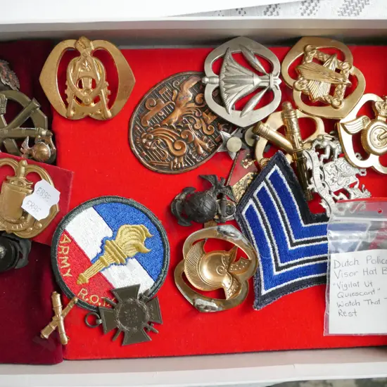 various medals, badges