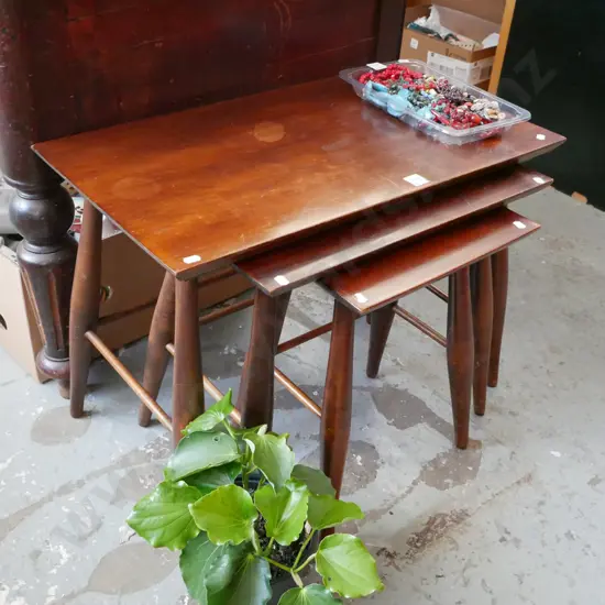 nest of 3 mid-century tables