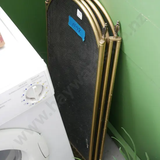 metal and glass fire screen