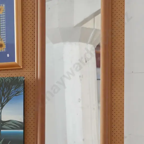 wood framed wall mirror