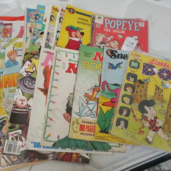 stack of comic books