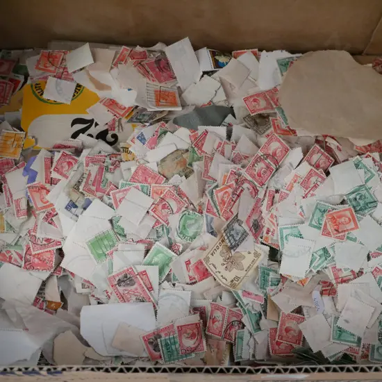 box of stamps
