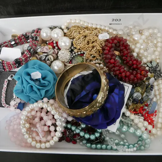 tray of costume jewellery