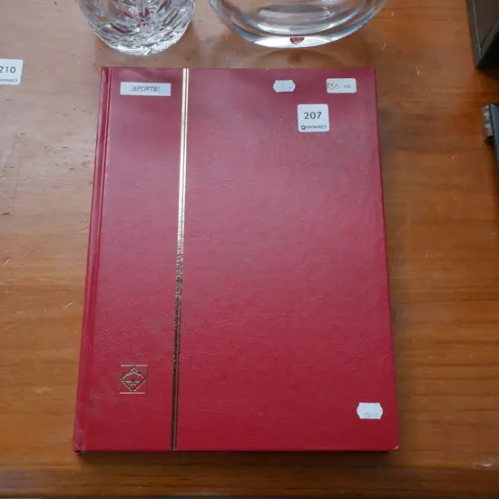 stamp album - sports themed