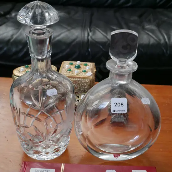 2x stopppered decanters
