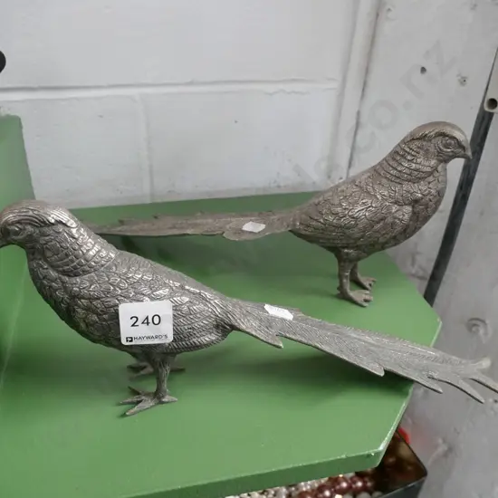 pair of plated quails L-330