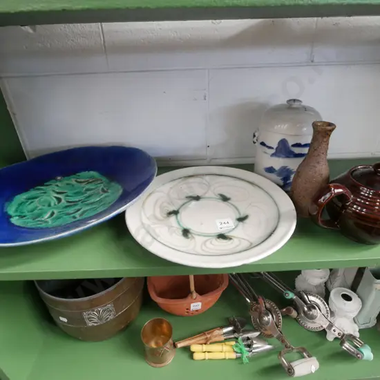 studio pottery bowl, plate, bud vase etc