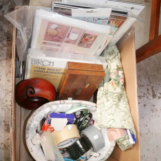 box; craft supplies