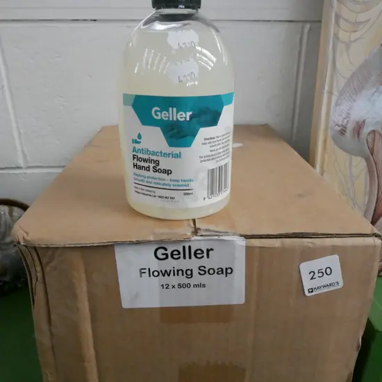 box; Geller antibacterial soap