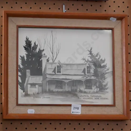 framed Yvonne Benson - colonial farmhouse