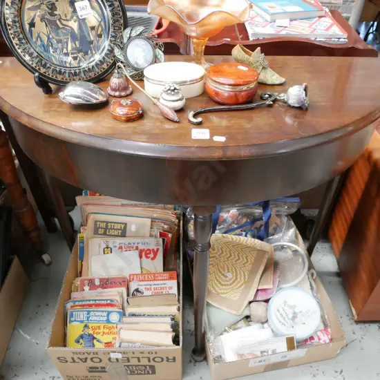 mahogany half round hall table