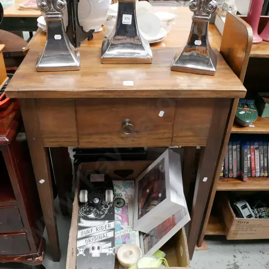 hardwood single drawer hall table H-775 W-600 w-300