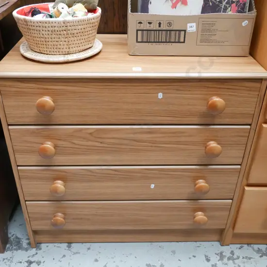 mdf faux wood veneeer lowboy H-760 W-800 D-400