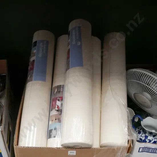 box; rolls of high quality vinyl wall coverings