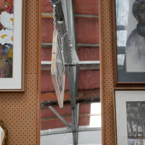 wood framed wall mirror