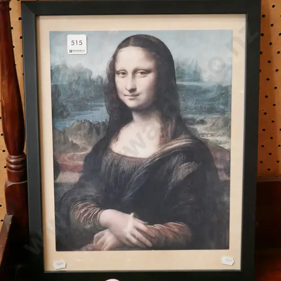 framed Mona Lisa print