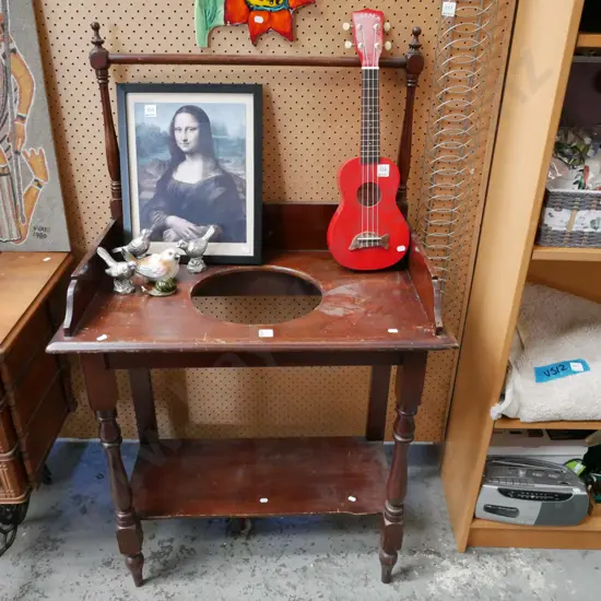 mahogany wash stand with pre cut hole for wash bowl H-1240 W-740 D-420