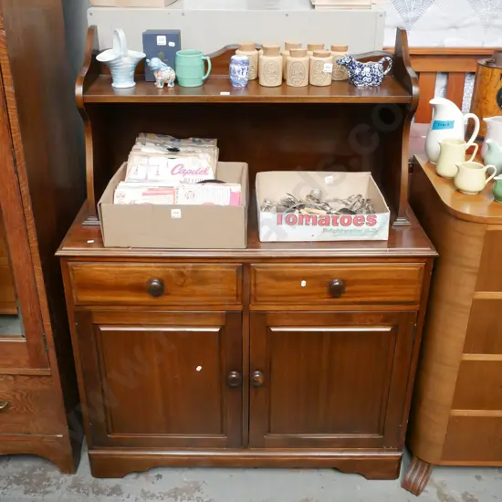 small mahogany 2 door 2 drawer Welsh dresser H-1390 W-1050 D-440