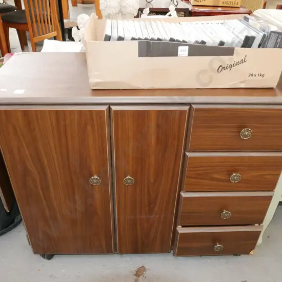 mdf faux wood veneer sewing cabinet 