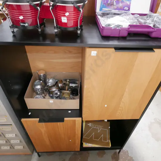 modern mdf oak veneer 2 door wall unit with adjustable shelves H-1500 W-1000 D-450