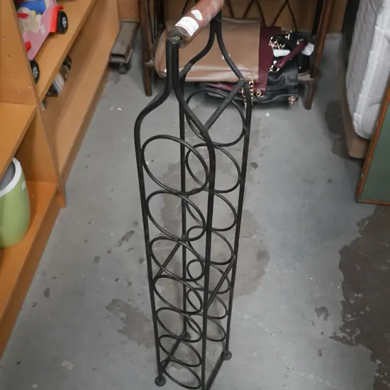 metal floor standing wine rack