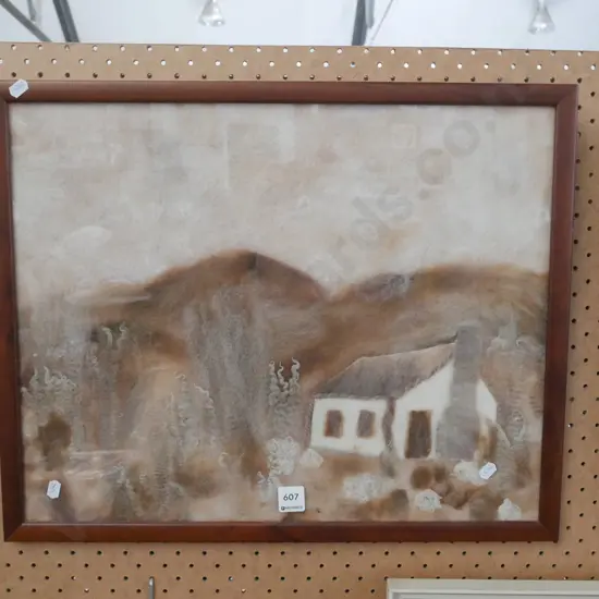 felt picture - country cottage