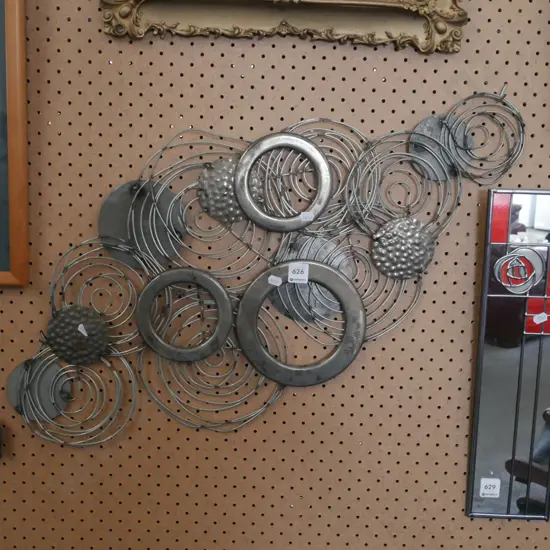 wrought metal circular wall art
