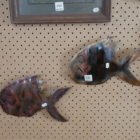 wrought metal wall art - fish